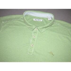 Tommy Bahama Light Green Tencel/PolyMarlin Logo Polo Golf Shirt Men's 3XL